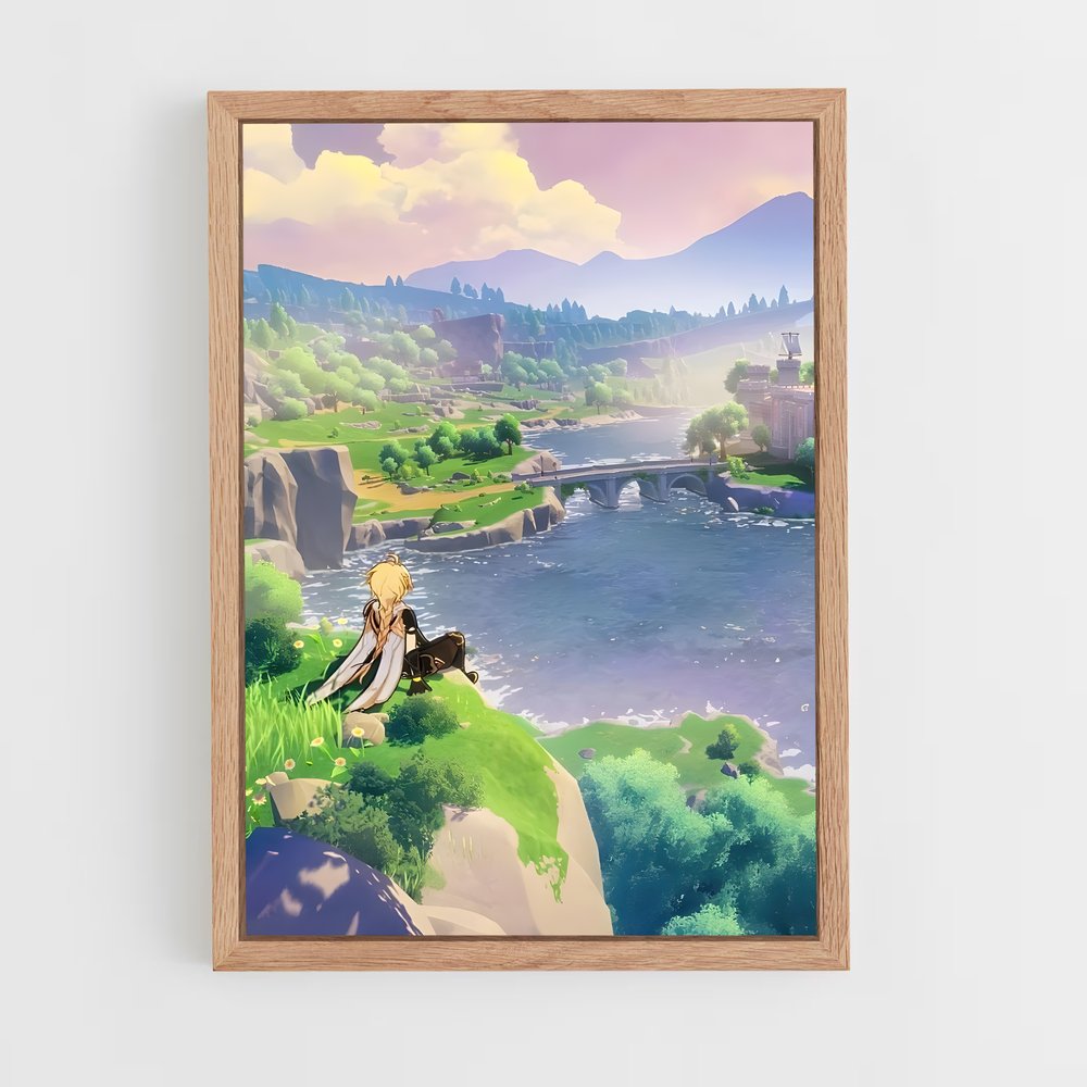 Poster Légende de Zealod – affiche Genshin impact (vue 4)